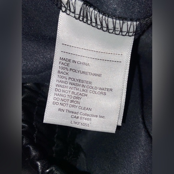 Women’s Laundry by Shelli Segal‎ faux Leather Joggers Pants size Large - Picture 9 of 12